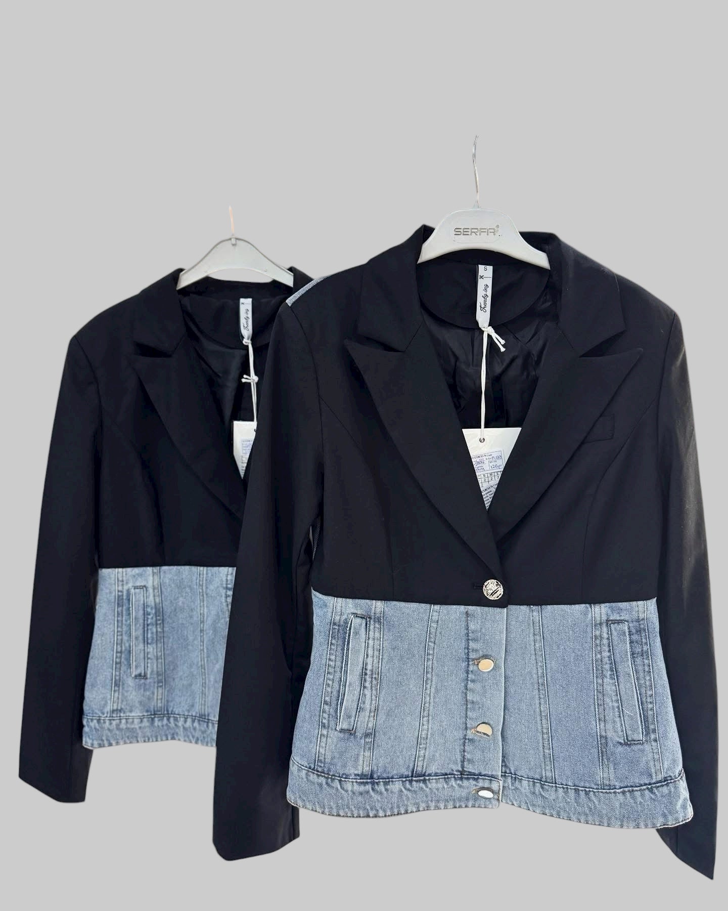 Blazer negro con denin