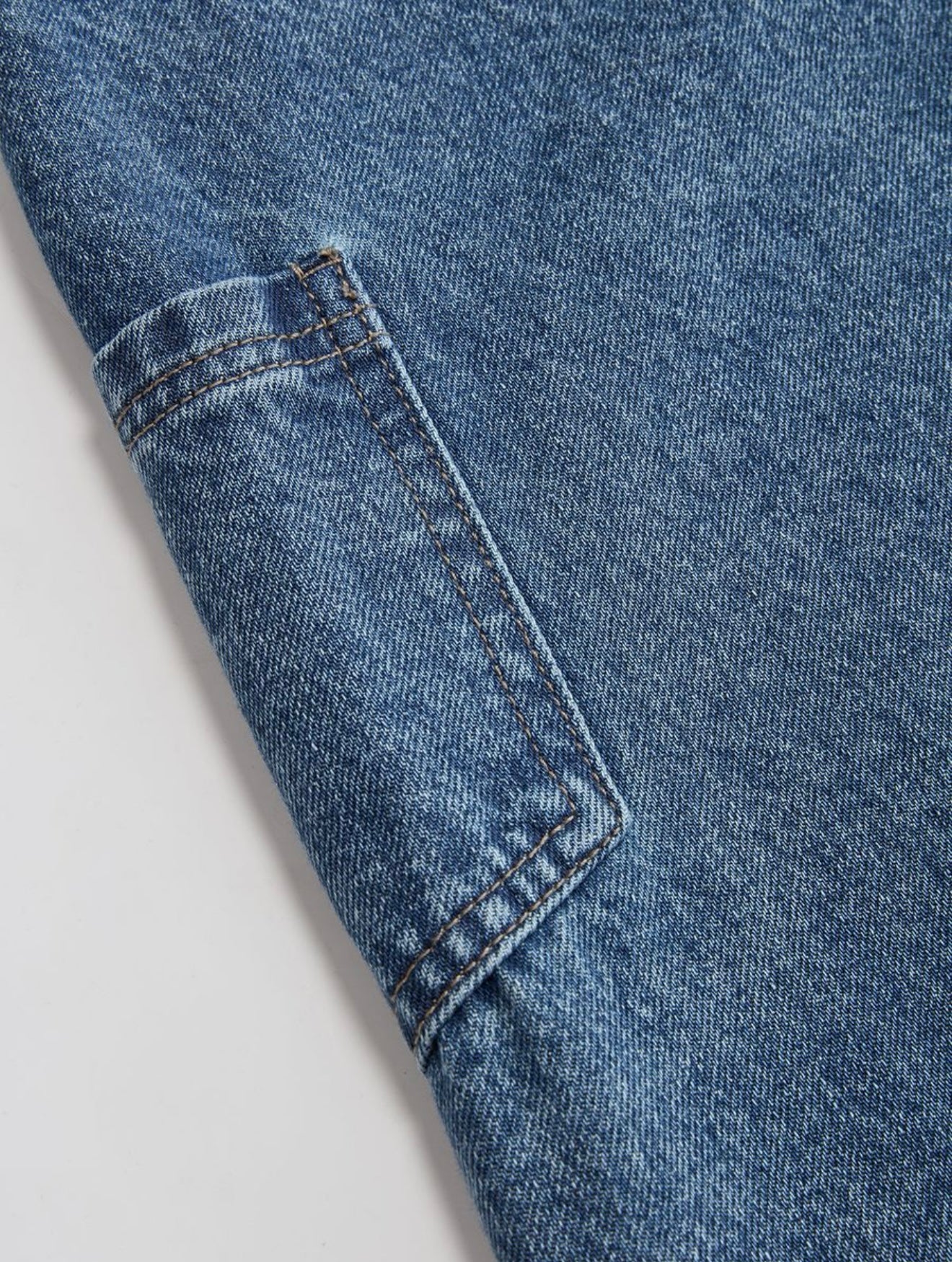 Pantalón de Mezclilla Wide Leg con Pretina Cruzada