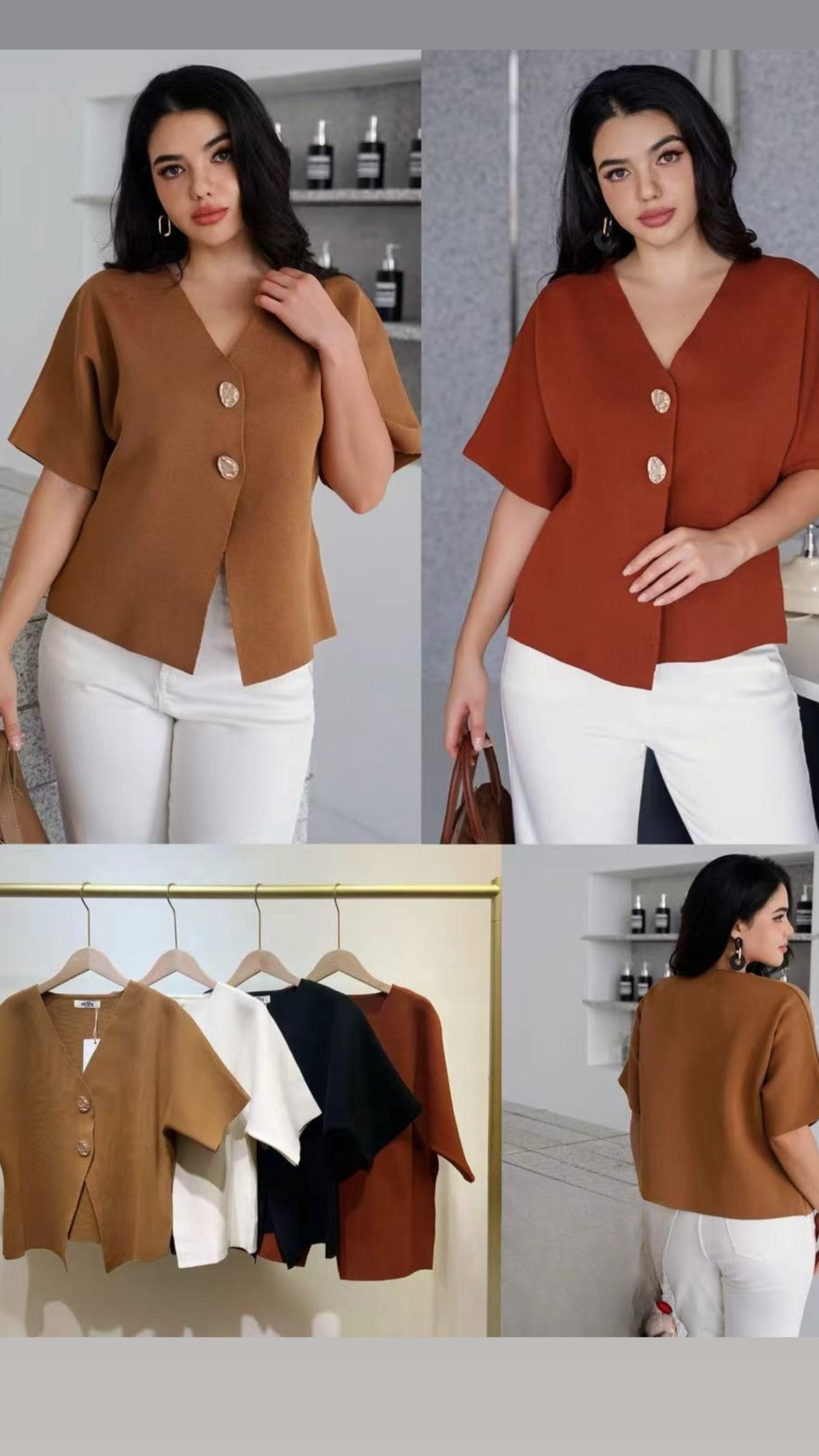 Blusa estructurada con botones