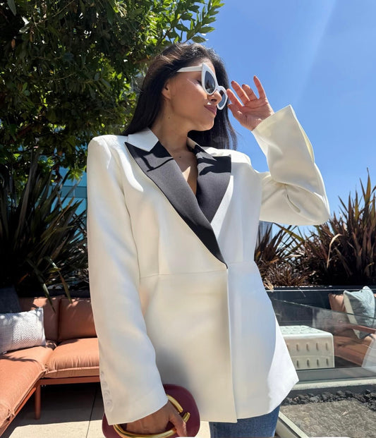 Blazer blanco estructurado