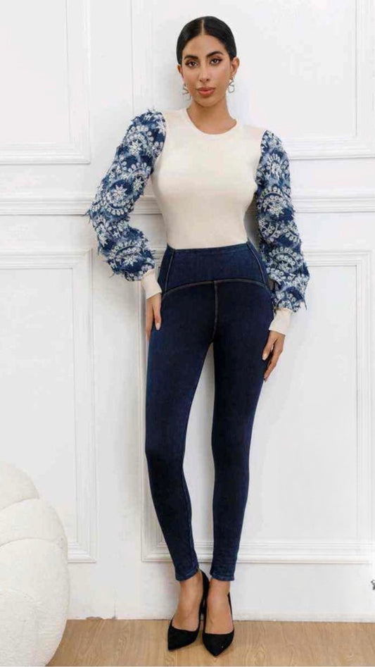 Suéter Casual Denim