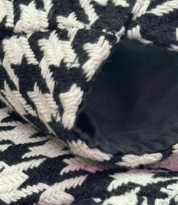 Vestido Estampado Pata de gallo con Cinturón