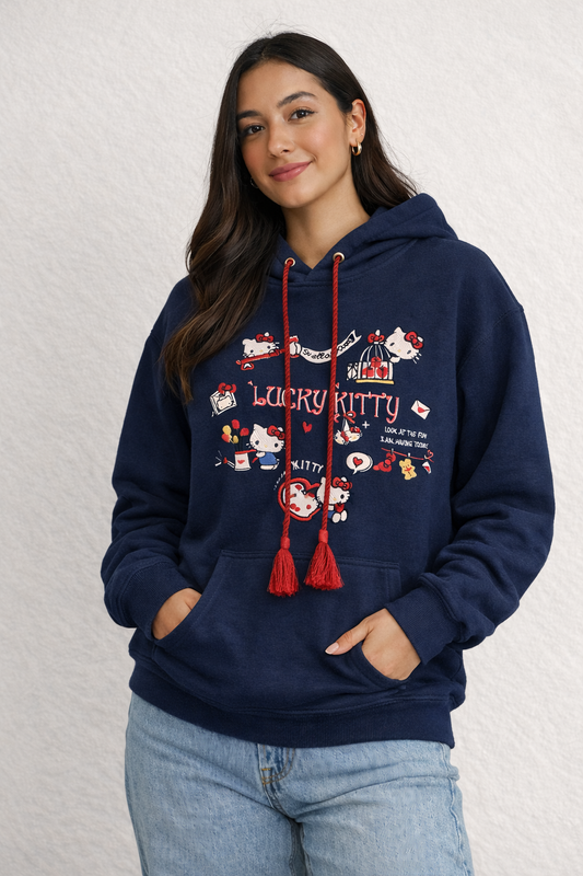 Hoodie Lucky Kitty con Capucha