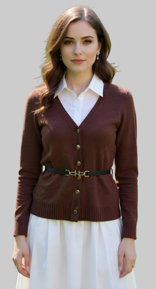 Blusa tipo suéter con camisa integrada